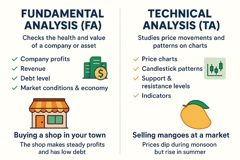Image showing fundamental and technical analysis.