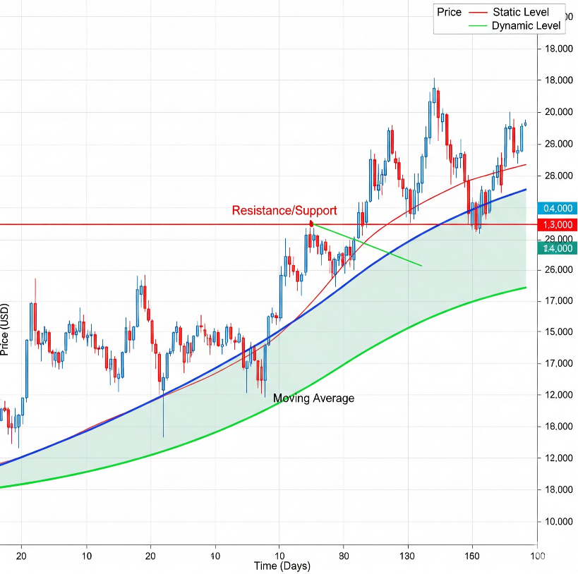 Horizontal vs. Dynamic Support & Resistance